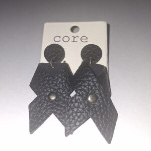 Faux Leather Earrings